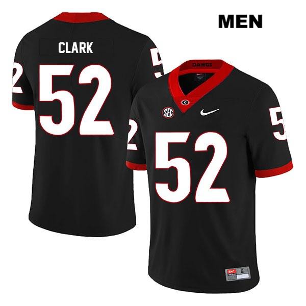 Georgia Bulldogs Men's Tyler Clark #52 NCAA Legend Authentic Black Nike Stitched College Football Jersey QPZ1456JY
